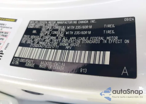 2025 Lexus Nx 250 Premium из США, поврежденный, VIN 2T2GDCAZ7SC021711